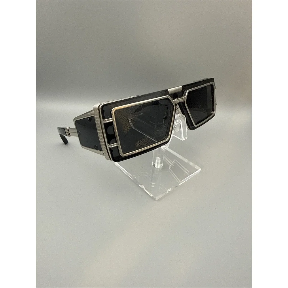 Square Punk Sunglasses Men Vintage Luxury Steampunk  Black/Gold Metal Funk Hip